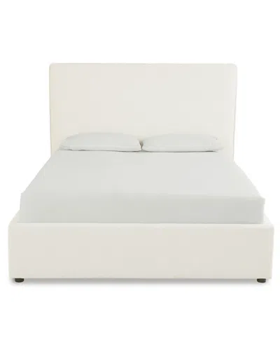 Macy's Furniture Marcel 64" Upholstered Flanged Seam Full Bed In Abigail Cotton