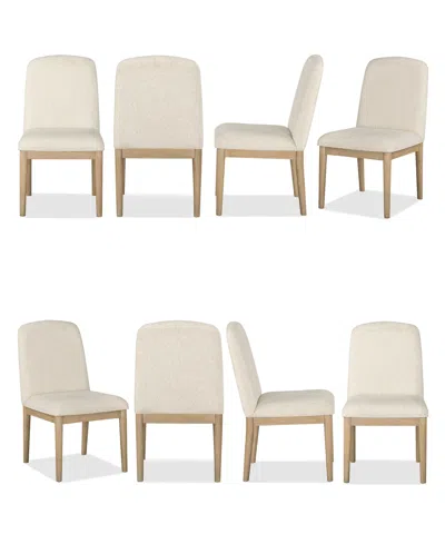 Macy's Furniture Marcel 8-pc. Upholstered Side Chairs In Brown