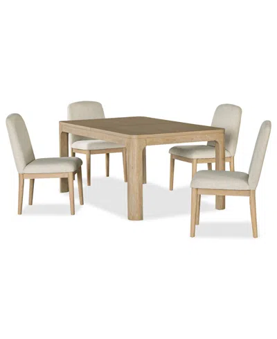 Macy's Furniture Marcel Dining 5-pc. Set (rectangular Table & 4 Side Chairs) In Brown
