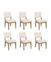 Macy's Furniture Millwork 6-pc. Side Dining Chair Set In White