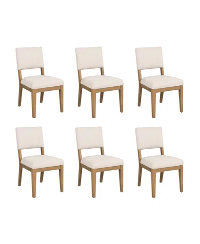 Macy's Furniture Millwork 6-pc. Side Dining Chair Set In White