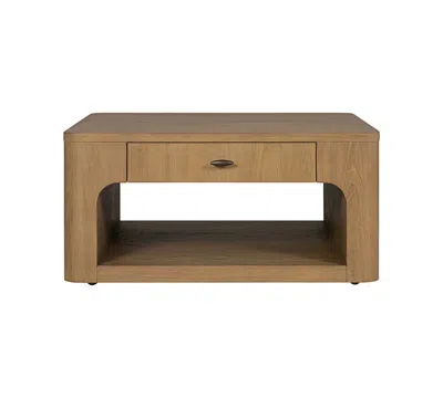 Macy's Furniture Nordic 37" Wood Square Coffee Table In Brown