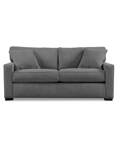 Macy's Furniture Radley 74" Fabric Apartment Sofa In Gray