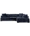 Macy's Furniture Triana 2-pc. Fabric Chaise Sectional Sofa In Blue