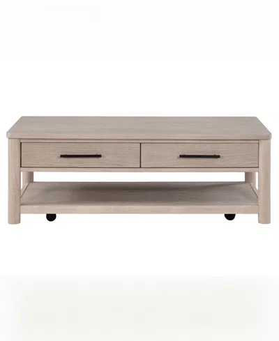 Macy's Gabby 50" Wood Cocktail Table In Black