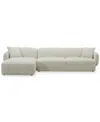 Macy's Gaelynn 2-pc. Fabric Sectional, Created For  In Vanilla