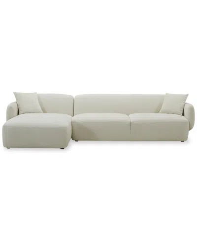 Macy's Gaelynn 2-pc. Fabric Sectional, Created For  In Vanilla