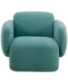 Macy's Gaelynn Fabric Swivel Chair, Created For  In Caribbean