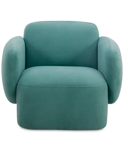 Macy's Gaelynn Fabric Swivel Chair, Created For  In Caribbean