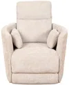 Macy's Gardley 38" Fabric Power Swivel Recliner, Created For  In Bisque