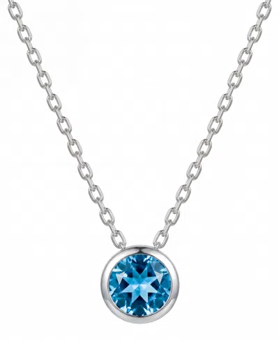 Macy's Garnet (1 Ct. T.w.) Pendant Necklace In Sterling Silver (also Available In Amethyst, Blue Topaz, Cit In Multi