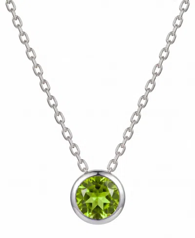 Macy's Garnet (1 Ct. T.w.) Pendant Necklace In Sterling Silver (also Available In Amethyst, Blue Topaz, Cit In Green