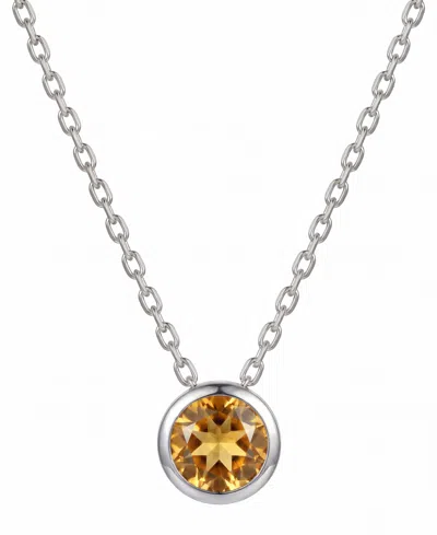 Macy's Garnet (1 Ct. T.w.) Pendant Necklace In Sterling Silver (also Available In Amethyst, Blue Topaz, Cit In Orange