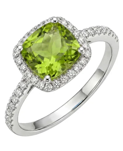 Macy's Garnet (1-1/2 Ct. T.w.) & Diamond (1/8 Ct. T.w.) Ring In 925 Sterling Silver (also Available In Mult In Green