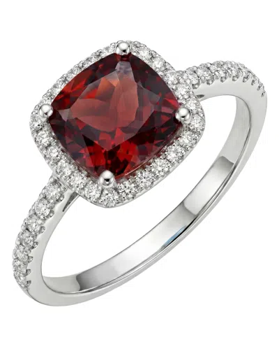 Macy's Garnet (1-1/2 Ct. T.w.) & Diamond (1/8 Ct. T.w.) Ring In 925 Sterling Silver (also Available In Mult In Neutral