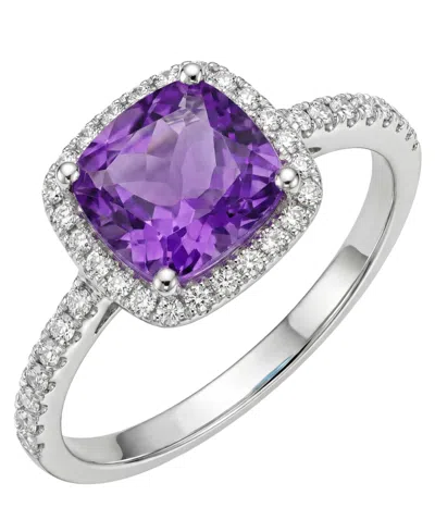 Macy's Garnet (1-1/2 Ct. T.w.) & Diamond (1/8 Ct. T.w.) Ring In 925 Sterling Silver (also Available In Mult In Purple