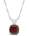 Macy's Garnet (2-3/4 Ct. T.w.) Pendant Necklace In Sterling Silver. Also Available In Blue Topaz (2-3/4 Ct. In Garnet