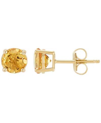 Macy's Garnet Stud Earrings (1-1/4 Ct. T.w.) In 10k Yellow Gold