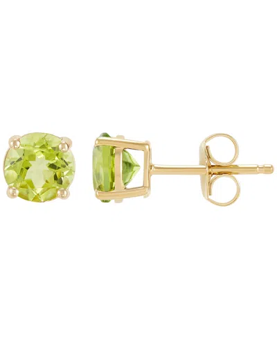 Macy's Garnet Stud Earrings (1-1/4 Ct. T.w.) In 10k Yellow Gold