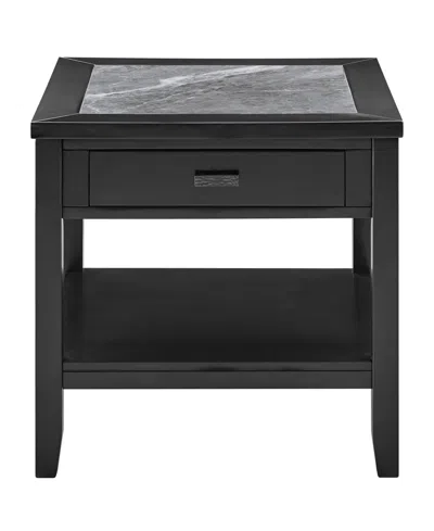 Macy's Garvine 25" Wood End Table In Black