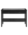Macy's Garvine 47" Wood Sofa Table In Black