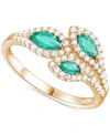 Macy's Gemstone (5/8 Ct. T.w.) & Diamond (1/3 Ct. T.w.) Multi-stone Ring In 14k Gold