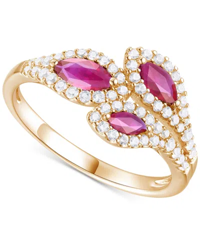 Macy's Gemstone (5/8 Ct. T.w.) & Diamond (1/3 Ct. T.w.) Multi-stone Ring In 14k Gold