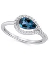 Macy's Gemstone And Diamond Ring (1/5 Ct. T.w.) In 10k White Gold (also In 10k Yellow Gold)