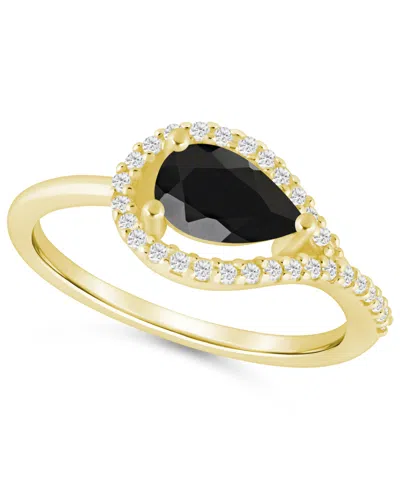 Macy's Gemstone And Diamond Ring (1/5 Ct. T.w.) In 10k White Gold (also In 10k Yellow Gold)