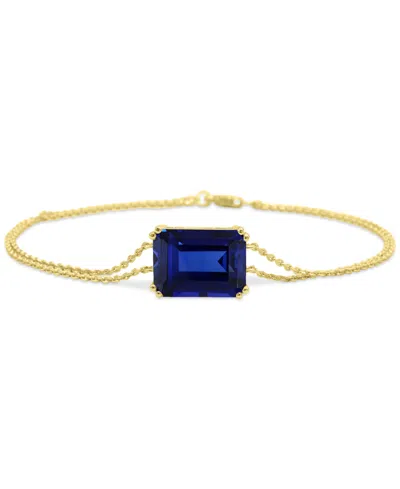 Macy's Gemstone Bracelet In 14k Gold-plated Sterling Silver