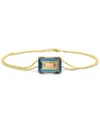 Macy's Gemstone Bracelet In 14k Gold-plated Sterling Silver In White
