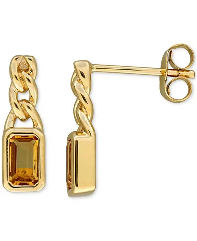 Macy's Gemstone Drop Earrings (5/8 Ct. T.w.) In 14k Yellow Gold