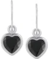 Macy's Gemstone Heart Drop Earrings In 10k Yellow Gold (also In 10k White Gold)