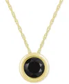 Macy's Gemstone Round 18" Pendant Necklace In 10k Yellow Gold (also In 10k White Gold) In Gold