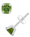 Macy's Gemstone Stud Earrings In 10k White Gold In Peridot