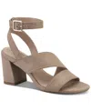 Macy's Women's Cheryll Memory Foam Asymmetrical Block Heel Dress Sandals, Created For  In Mushroom