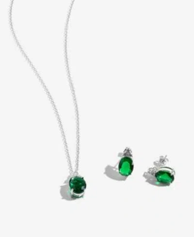Macy's Giani Bernini Crystal Cz Jewelry Collection In Sterling Silver In Silver,emerald