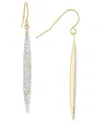 Macy's Giani Bernini Crystal Pave Drop Earrings In 14k Gold-plated Sterling Silver, Created For  In Gold