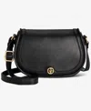 Macy's Pebbled Small Saddle Crossbody, Exclusively At  In Black
