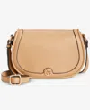 Macy's Pebble Small Saddle Crossbody, Exclusively At  In Brown