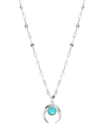 Macy's Giani Bernini Simulated Turqouise Curved Horn Jewelry Collection In Sterling Silver