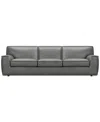 Macy's Glympton 110" Leather Sofa, Exclusively At