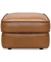 Macy's Glympton 26" Leather Ottoman, Exclusively At
