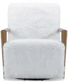 Macy's Glympton 29" Fabric Swivel Chair, Exclusively At  In White