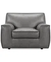Macy's Glympton 44" Leather Arm Chair, Exclusively At