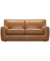 Macy's Glympton 73" Leather Loveseat, Exclusively At