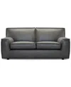 Macy's Glympton 73" Leather Loveseat, Exclusively At