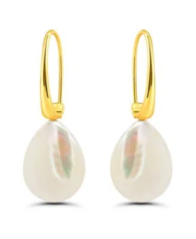 Macy's Macys Gold Plated Genuine Stone Teardrop Hardwire Fishhook Drop Earrings In Multi