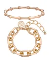 Macy's Gold-plated Link Chain Bracelet And Bangle In Gold