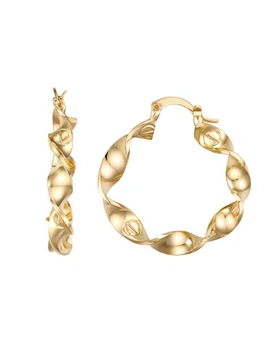 Macy's Gold-plated Swirl Hoop Earrings